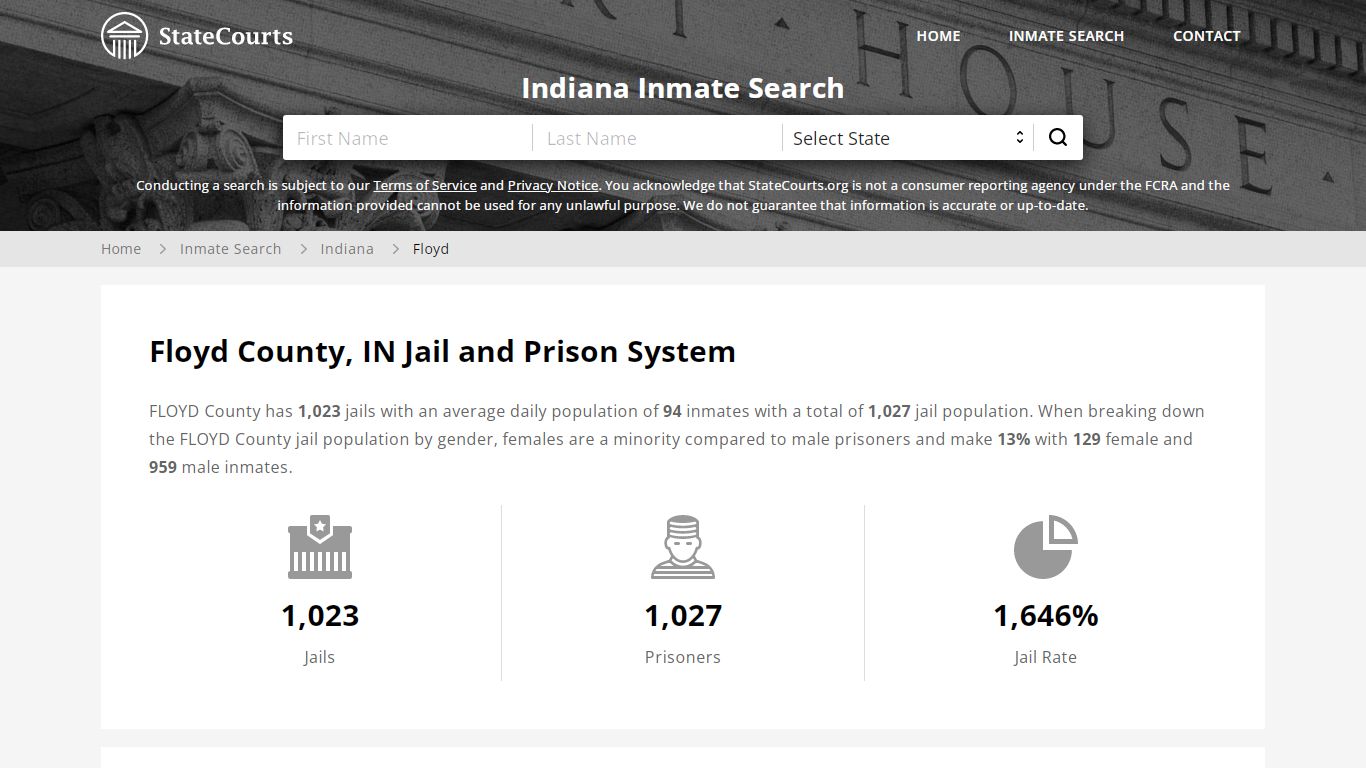 Floyd County, IN Inmate Search - StateCourts